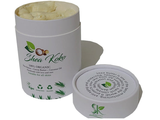 Shea Koko Butter  - Whipped 100% Organic - Vegan Friendly - Full Body Moisturiser