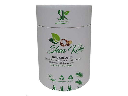 Karité Koko - 100% biologique - Végétalien - Huiles de noix de coco, de jojoba, de rose musquée et d'avocat - Hydratant pour le corps
